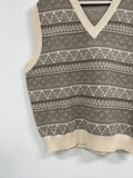 Jacquard V Knit Vest