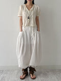 Harem Strap Balloon Fit Wide Pants