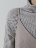 Whole Garment Raccoon Ribbed Polar Knit