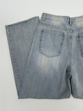 [unisex] 418 Teen Blue Wide Denim Pants