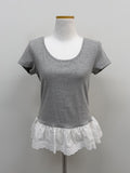 Lace Frill Short Sleeve T-Shirt