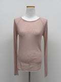 Boatneck See-Through Knit T-Shirt