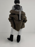 Puffy Shearling Overfit Half Coat
