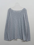Slavic boat neck see-through knit