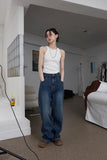 loose fit deep denim