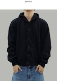 Double Button Hood Zip Up