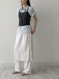 Wrinkle Wrap Layered Wide Pants