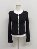 Ella Ribbed Frill Knit Cardigan