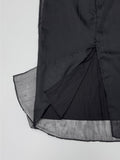 Crack Organza Layered Long Skirt