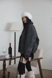 full fur lining) Mild fleece blouson jacket