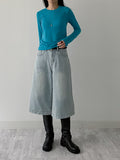 Aqua Tencel Long Sleeve T-Shirt