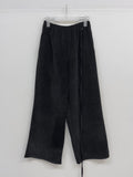 Velour Strap Banding Wide Pants