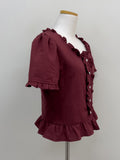 Lily Frill Short Sleeve Blouse