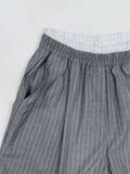 Color Matching Banding Stripe Wide Slacks