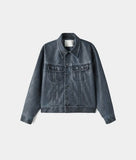 Leather trucker jacket