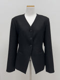 Twill Glass V-Neck Jacket