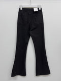 Basic cotton semi-bootcut pants