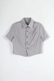 Silver cropped shirt