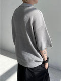 SS Non-Button Balloon PK Collar Knit