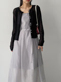 Shelly see-through round neck cardigan