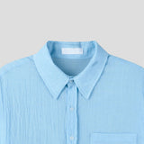 Light crease summer check shirt