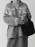 Nordic Knit Zip-up Jacket