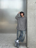 Damage Stripe Knit Tee
