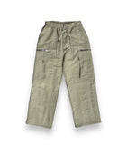 Diagonal Zipper Nylon Cargo Pants