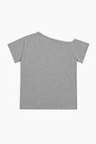 Off-shoulder boxy T-shirt