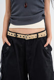 Single eyelet belt