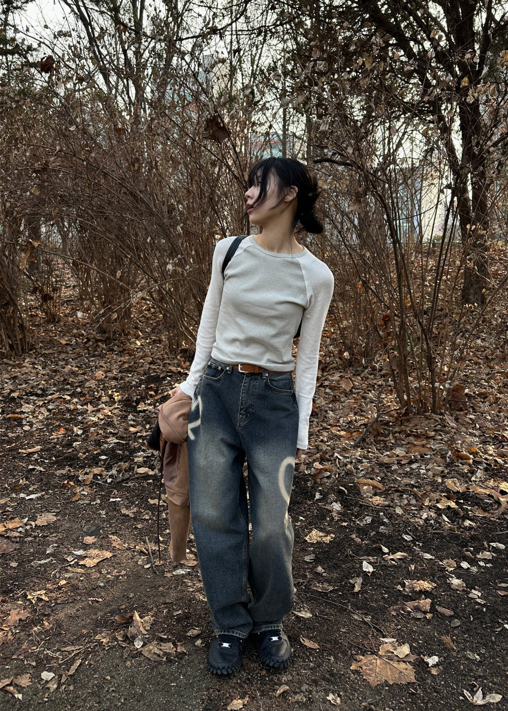 【WOOHWA】SWAY HEART DENIM PT WOOHWA (ウーファ) - スウェイハートデニムパンツ / SWAY HEART