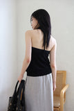 Back Twist Drape Halter Top