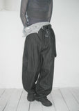 TUCK WIDE DENIM PT