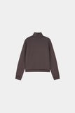 Jersey high-neck zip-up