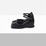 Belle Flat Mary Jane Platform Sole Heel