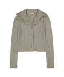 Tassel Collar Knit Cardigan