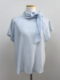 Ab Tie Short Sleeve Blouse