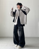 Brachio Crack Wide Denim