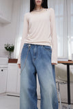 balloon hip wide jeans