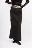 see-through mesh long skirt