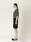[Premium] Whole Garment Ariere V-neck Linen Knit