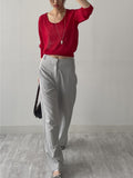 Marl Nylon Wide Slacks