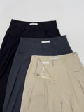 Launer Pocket Two-Tuck Wide Slacks