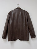 [unisex] Crack Single Leather Over Fit Jacket
