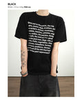 Text printed short sleeve T-shirt