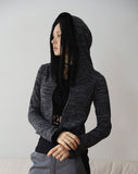 Trimmed cape cardigan