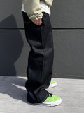 Edge raw straight denim