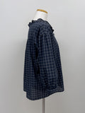 Frill V-neck Three Quarter Blouse