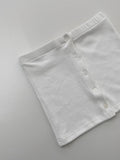 Button Ribbed Tube Top
