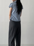 Wonder Shirring Cap Short Sleeve Blouse